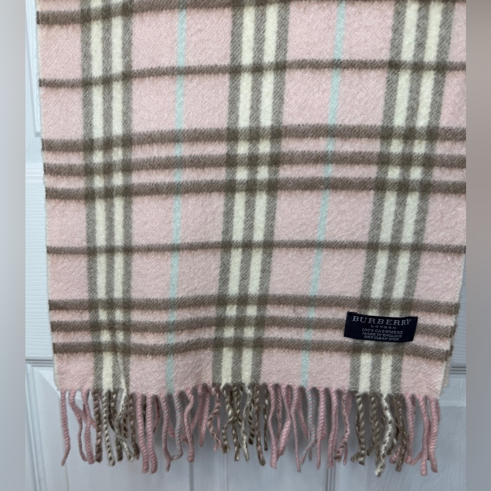 Burberry Cashmere Pink, Tan, Brown Scarf - Picture 4 of 8